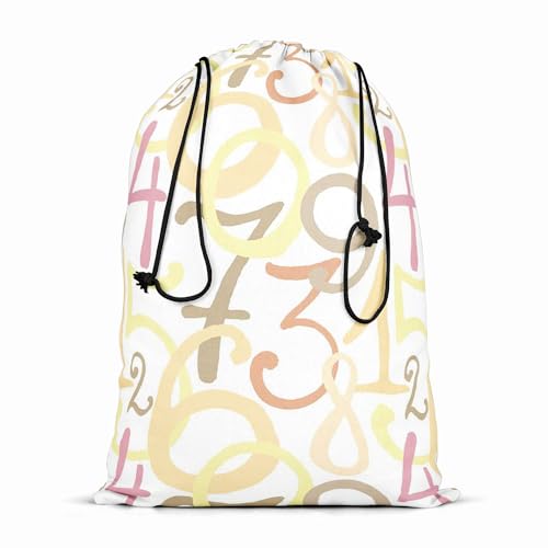 Image of ArtzFolio Numbers | Reusable Sack Bag | Bag for Gym, Storage, Vegetable & Travel