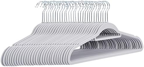 Amazon Basics Velvet Suit Hanger Pack of 100, Gray
