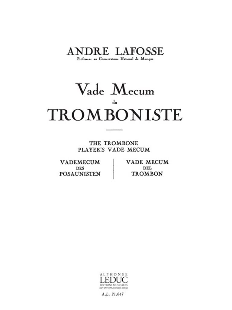 Andre lafosse: the trombone player's vade mecum (trombone)