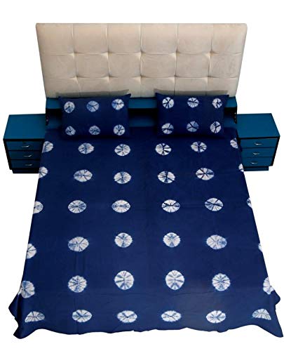 Couvre-lit fait à la main shibori en coton indien haut de gamme pour lit double