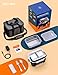 EAST OAK Cordless Electric Lunch Box for Adults, Heated Lunch Box Battery Powered with Automatic Heating, 5.5 Cups Portable Food Warmer with Removable Tray Divider