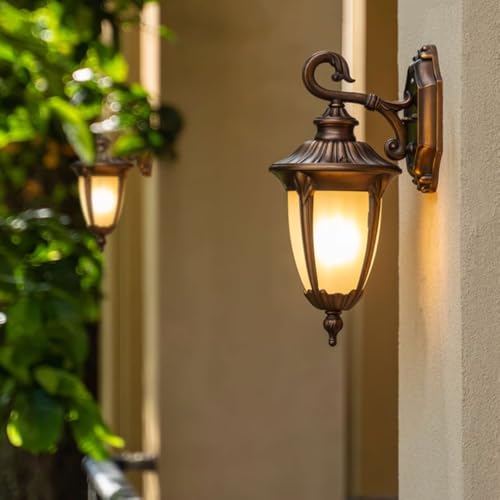 Applique extérieure E27 IP65 étanche avec diffuseur en verre dépoli - 5