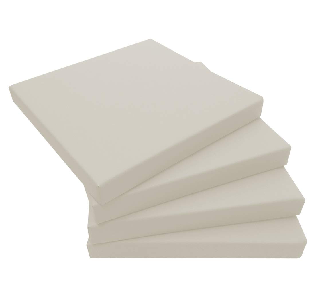 extroitaly - Set Cuscini da Esterno 4 Pezzi, Cuscini per Sedie da Giardino Idrorepellente Made in Italy, Ideali per Poltrone e Divanetti, Imbottitura di 5 cm in Poliuretano Indeformabile (50x50)
