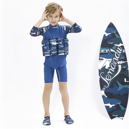 Image of Toddler Kids One-Piece Float Swimsuit with Adjustable Buoyancy UPF 50+ Sun Protection for Beach Pool Boys Girls