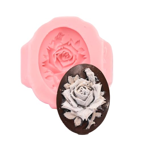 Rose Cameo Silicone Mold Food Safe Fondant, Chocolate, Candy, Resin, Polymer Clay, Jewelry, Craft Mold