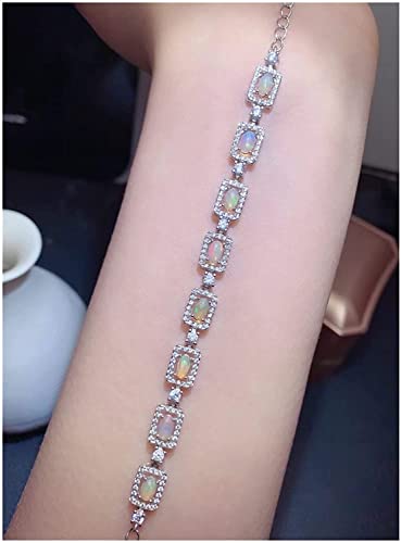 Pulsera de ópalo legítimo y plata 925 con acabados de alta joyería fina 5