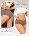 MQHZZJI Seamless High Waisted Underwear for Women, No Show Cheeky Ribbed Bikini Panties, Breathable & Comfortable