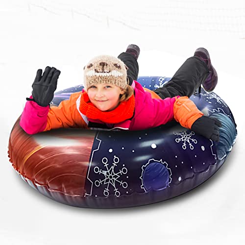 Weefeestar Snow Tubes For Sledding Kids, Inflatable Snow Sled With Handles Snow Tube For Heavy Duty, Big Snow Sleds Winter Outdoor Toys For Kids And Adults #TOP1