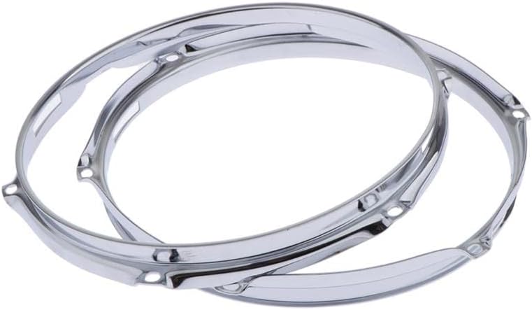 Generic 2 Premium Alloy Steel Snare Drum Hoop Rim 10 Inch 6 Holes 1.5mm