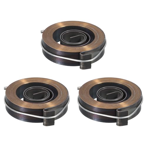 QUARKZMAN Ressort De Perceuse Ressort De Rappel De La Tige De Perceuse Ensemble Ressort Hélicoïdal En À Ressort Finition Noircie Chimique 1540mm Longueur Déployée 52 x 12 x 0.7mm 3 Pcs