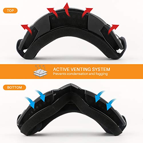 Motorcycle Goggles ATV Dirt Bike Anti Scratch Motocross UV400 Protect Bendable Eyewear Off Road Dust proof Anti Fog Riding Goggles with Adjustable Strap &Color Lens for Adult Youth - Thumbnail 5