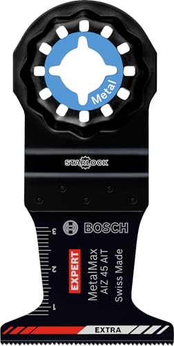Image of Bosch Professional 1x Expert MetalMax AIZ 45 AIT Multitool Blades (for Steel, Stainless steel, Width 45 mm, Accessory Multitool)