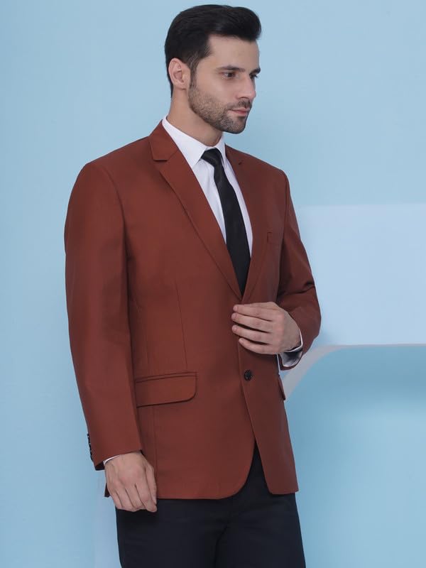 Image of FAVOROSKI Tuxedo Formal Blazers for Men with 2 Pockets | Rayon Slim Fit Single Breasted Blazer | Semi Ethnic Wear Tuxedos | Solid Tuxedo Blazers in Shawl Collar | Blazer for Wedding, Festive, Formal