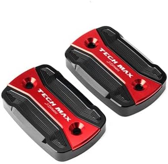 Pasuje do YAMAHA XMAX 125 Xmax300 Techmax X-MAX 125/300 2020 para przedni cylinder sprzęgła hamulca pokrywa zbiornika płynu (kolor: czerwony)