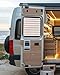 LEOKOTI RV Door Window Shade, Red Striped Blackout RV Window Shades Foldable, Rustic Red Stripe Modern Art Beige Privacy Insulation Car Covers for Camper/Truck 16