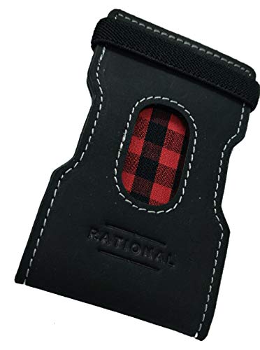 RFID Front Pocket Slim Wallets for Men Genuine Leather Minimalist Credit Card Holder - The Engineer in Black