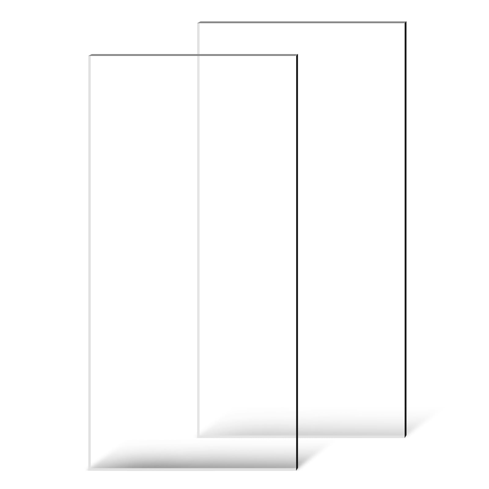 VEVOR Płyty akrylowe z pleksiglasu, 2 sztuki, 61 x 122 cm, grubość 0,3 cm, przezroczyste, odlewane szkło z tworzywa sztucznego do projektów rękodzielniczych, szkło zapasowe do ramek na zdjęcia