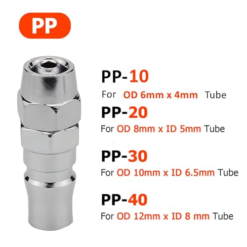 Conector rápido neumático PP SP-10 tipo C acoplador de manguera de aire 3