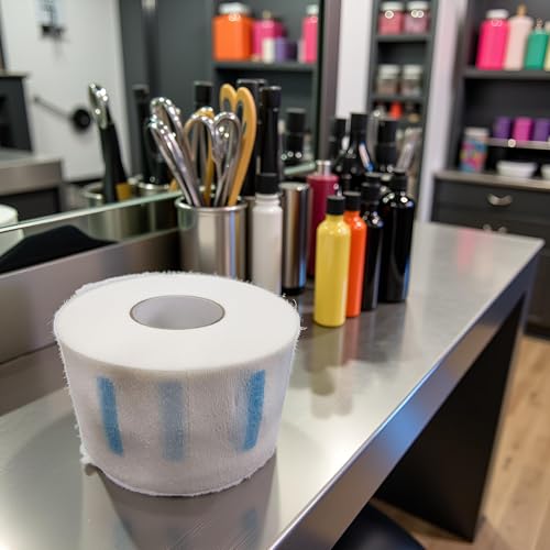 1 Rolle weiße Haarschneidestreifen, dehnbares Nackenband, Nackenband, Papiertücher, Haarentfernung, Wachsstreifen für Friseurladen, Haarschneiden, Styling-Salon-Zubehör