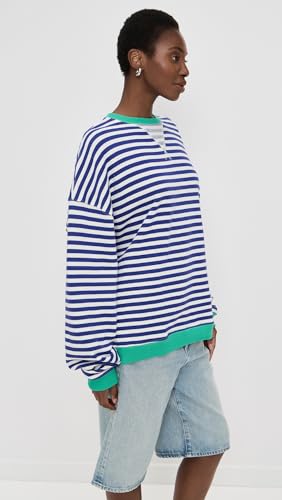 Free People Women's Classic Striped Crew Sweatshirt4