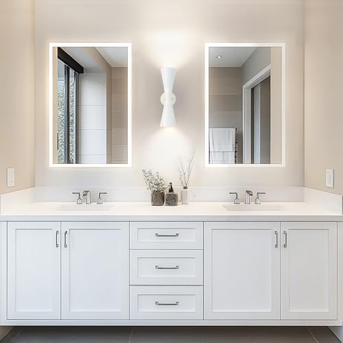 Image of Modern Indoor Wall Sconce Up and Down White Wall Sconce Mid Century Indoor Wall Light Fixture Hardwired Wall Mounted Lamp for Living Room Bathroom Bedroom Hallway 13 Inch