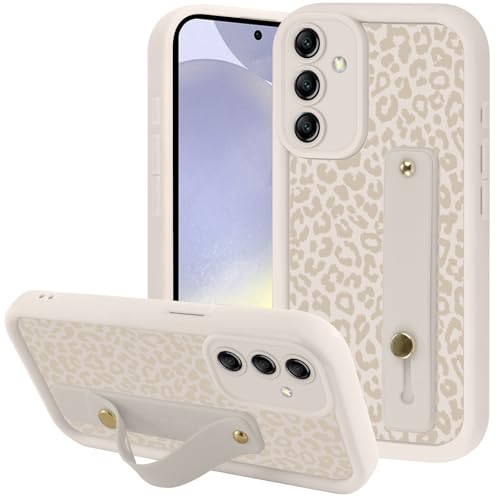 Coque Samsung S24 5G silicone gris avec dragonne réglable et béquille intégrée