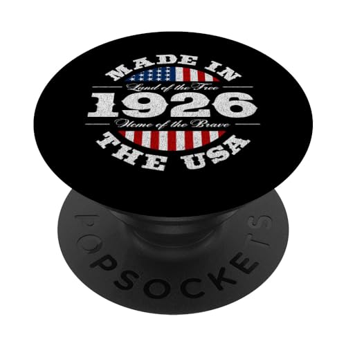 96 años de edad patriótica americana bandera de Estados Unidos 1926 96 cumpleaños PopSockets PopGrip Intercambiable