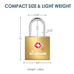 4 Pack TSA Approved Travel Luggage Locks with Keys, Solid Brass Copper Keyed Padlock, Small Locks for Suitcase, Backpack, Gym Locker, Jewelry Box, Gold-by GIVERARE - Image 2