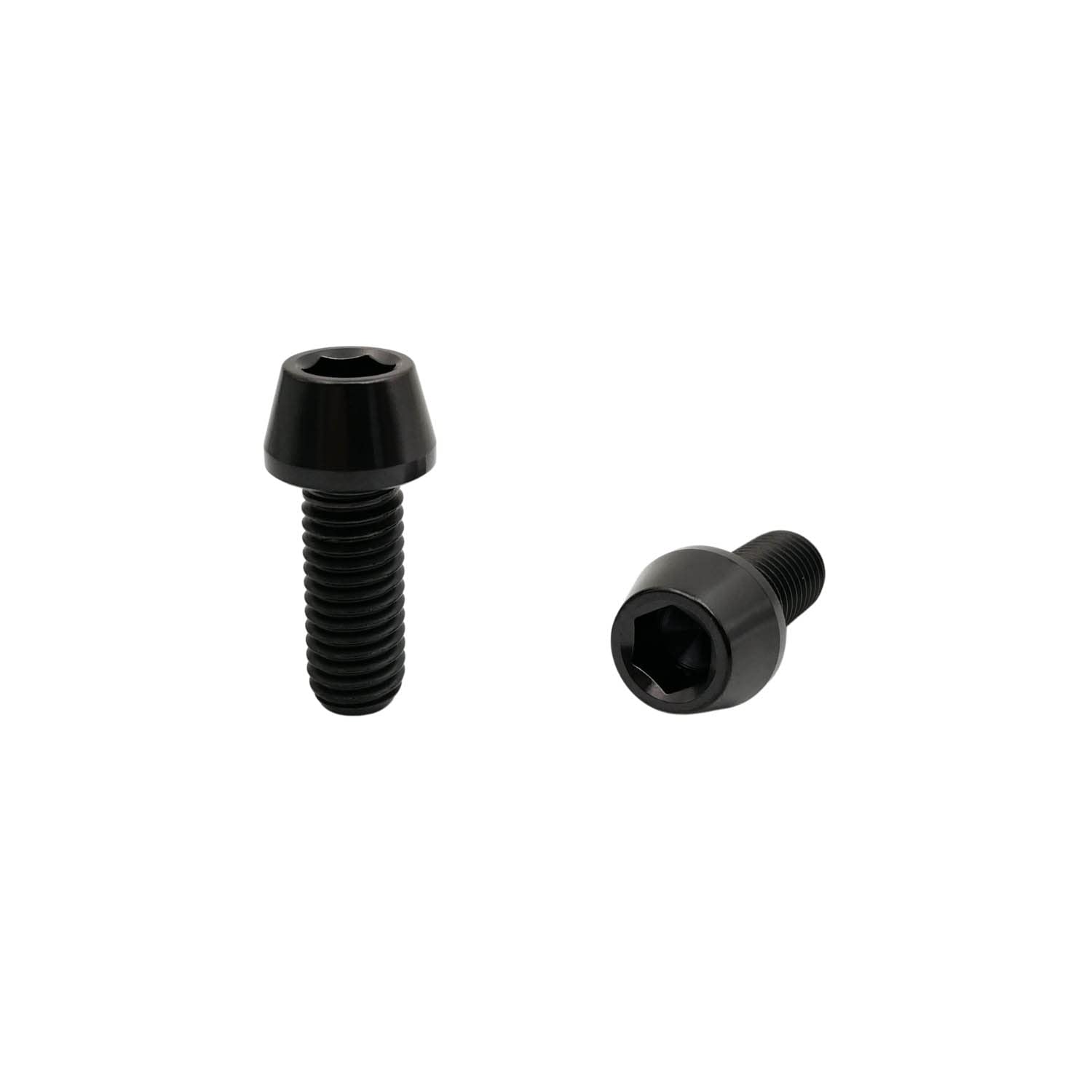 RISON-Titanium 5 stuks titanium fietsstuurpen schroeven M4 x 0,7 x 10 mm, kegelschroeven conische binnenzeskant schroeven, fietsstam bouten fietsschachtschroeven kegelkop schroef