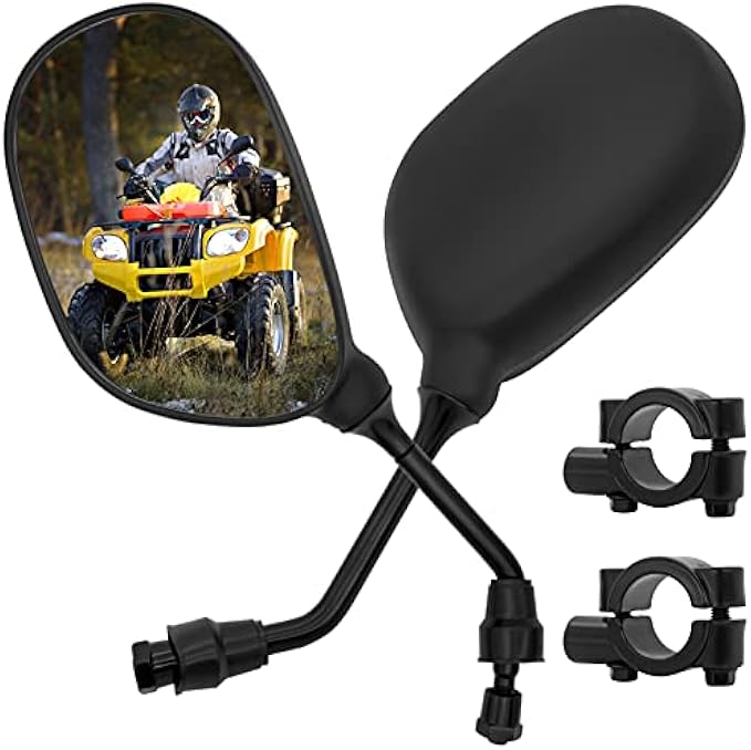 ATV Rear View Mirror, 360 Degrees Ball-Type ATV Side Rearview Mirror with 7/8" Handlebar Mount for Motocycle Scooter Moped Sportsman Dirt Bike Cruiser 4 wheeler mirrors