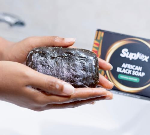 Raw African Black Soap Bar – Black African Soap for oily Skin, Scars, Dark Spots | Perfect for Pimples, Blackhead, Face & Body Wash | Face and Body Wash Soap 1 Count. - Image 6