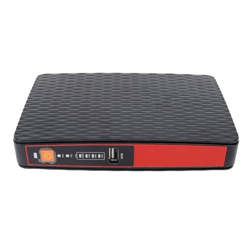 Fuente de Alimentación de UPS Multipropósito 18W Salida 8000 MAh para Grabadora Huellas Digitales, Protección contra Cortocircuitos, Batería X 4 (Enchufe de la UE)
