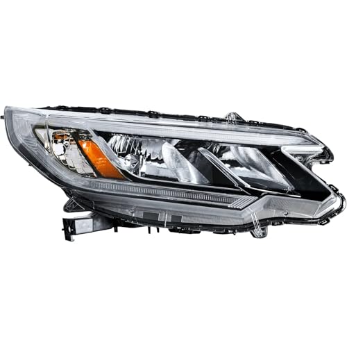 PENSUN Headlights Assembly Fit for 2015 2016 Honda CRV Headlamp Halogen Type w/LED DRL Clear Lens (Passenger Side)