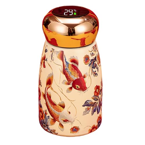 Smart Temperature Display Insulated Flask, 230ml Portable Stainless Steel Mug for Hot & Cold Beverages (A)