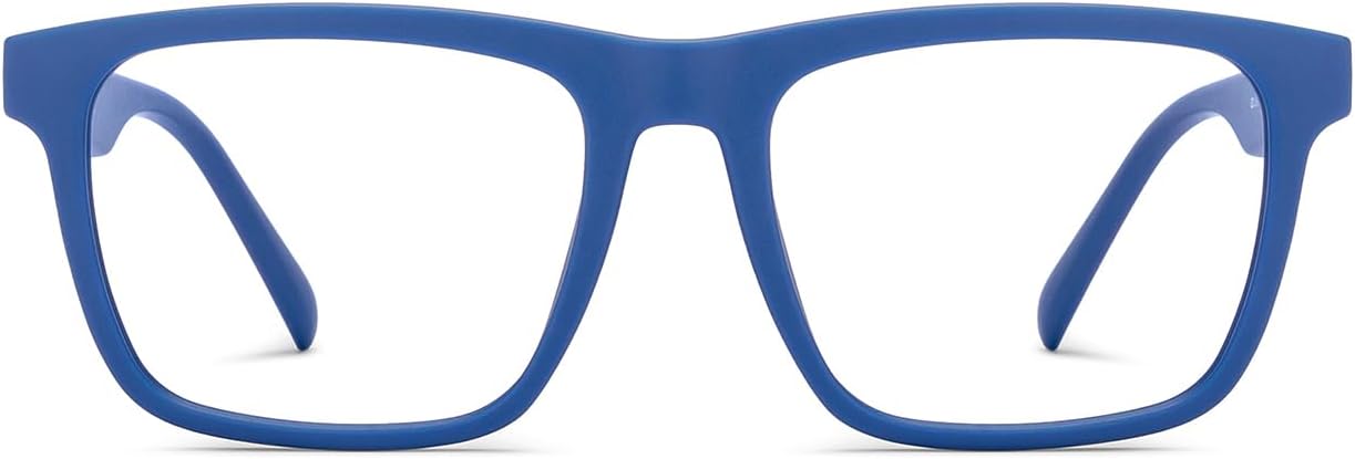 LENSKART BLU | Zero Power Blue Cut Computer Glasses | Anti Glare, Lightweight & Blocks Harmful Rays | UV Protection Specs | Full Rim Square | For Men & Women | Medium | LB E16218