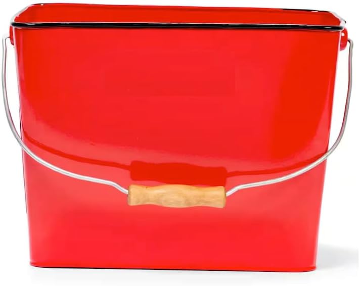 Generic 3 25 Gallon Galvanized Steel Rectangular Cleaning Bucket - Red OW26267, Like an Amage