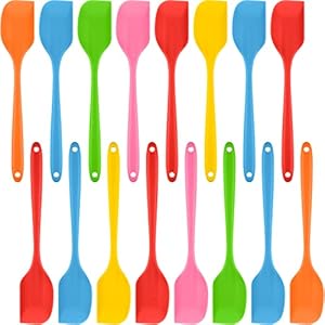 16-Piece Silicone Spatula Set – 11 Inch Heat-Resistant, Non-Stick, Flexible Scrapers & Mixing Tools – Dishwasher Safe, 6 Colors