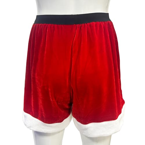 Men's Velvet Santa Christmas Boxer Shorts Novelty Fancy Dress Pants Underwear3