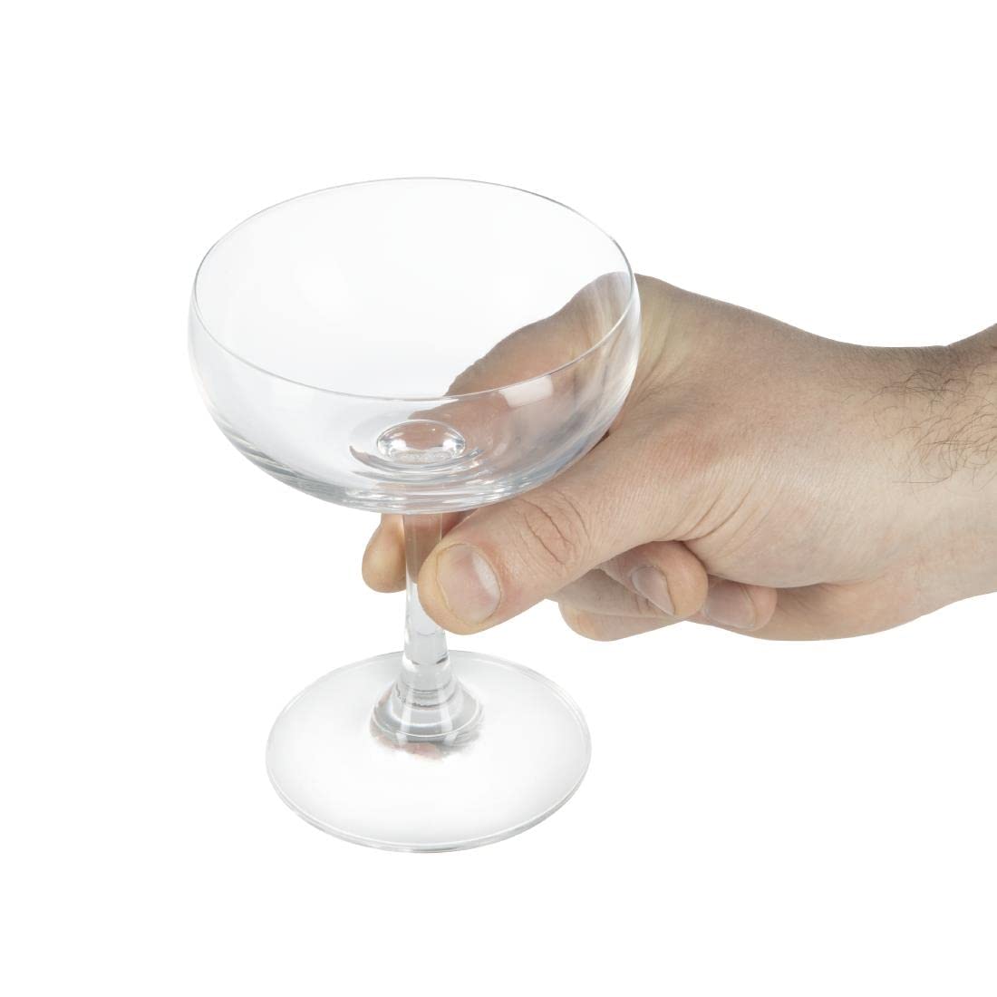 Olympia Coupe à champagne en cristal Bar Collection Olympia 200ml (Lot de 6), Transparent, 125(H) x 95(Ø) mm, Cristal sans plomb, GF732