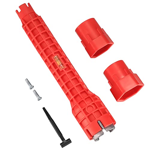 DIUJHUUY Sink Faucet Installer Socket Wrench Kit,Basin Wrench,Plumbing Pipe Spanner Tool,8-in-1 Multifunction Sink Installer Wrench for Toilet Bowl/Sink/Bathroom/Kitchen Plumbing Wrench Spanner