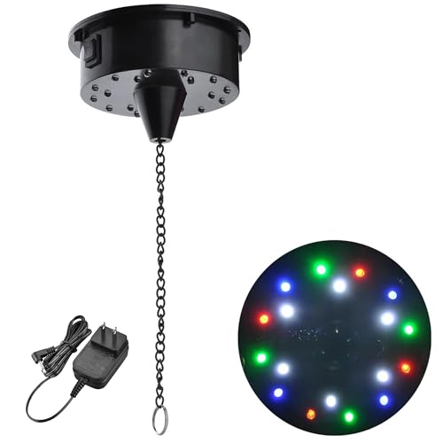 Yescom 6RPM Rotating Motor w/ 18 RGBW LED Light for 6 8 12" Mirror Disco Ball Kit DJ Party Decorate