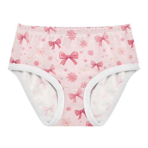 Girls Underwear Soft Cotton Bows Kids Panties in Sizes 2/3t, 4t, 5t, 6 and 8