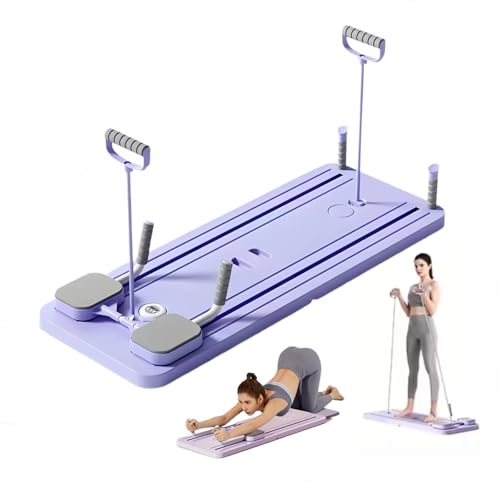 Prancha de Pilates Reformer 4 em 1 com Auto Rebound e Timer, Capa...