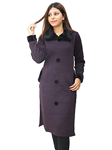 Image of Matelco Women's Wool Straight Kurti for Winters (Ad04Caz45 Black Parent).