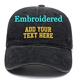 Custom Embroidered Cowboy Hat Personalized Adjustable Cowboy Cap Add Your Text Black