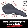 WTB Comfort Bike Seat (Saddle) - Extra Wide - Plush Thick Padding - Contoured Shape (Steel Rail)