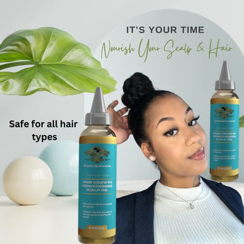 Ayurvedic Herbs With Rosemary & Mint Hair Oil For Damaged Hair, Curls,Hydrates And Repairs, Hair Moisturizer For Dry Damaged Hair. With Detangling Oils 4Oz. #TOP2
