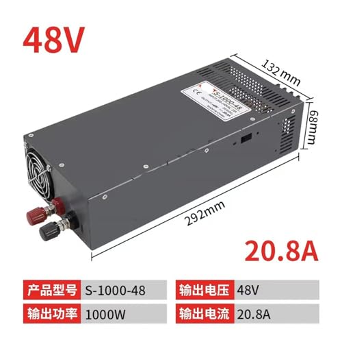 Alimentation à découpage 48V S-1000-48V haute performance avec ventilation active 1000W-2000W