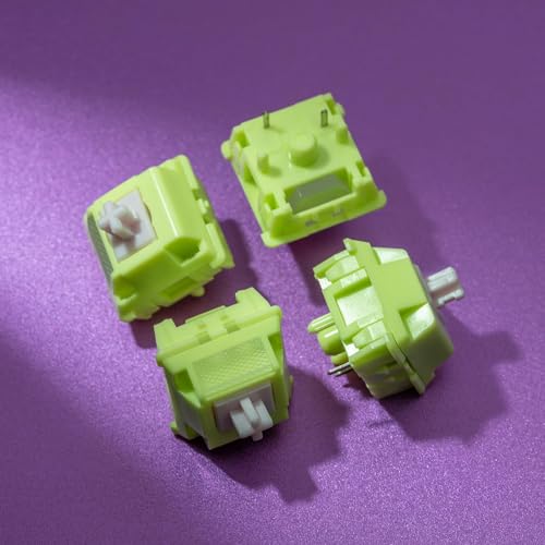 Image of OOCTPK Chilkey Sprout Green Tactile Switches Keyboard Switch for Mechanical Gaming Keyboard, 5 Pin Pre-Lubed Keyboard Switches with POM Housing UPE Stem for Mechanical Gaming Keyboard (35pcs)