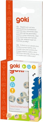 goki 56307, Wooden Story Cube in Tin, Creative Narrative Game and Promote Language Development, Story Cubes - Image 2